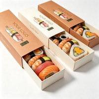 Caja Biodegradable para Sushi, Contenedor de Alimentos para Llevar, Caja Biodegradable para Sushi