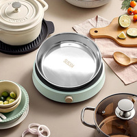 Récipient de stockage des aliments étanche à double couche en acier inoxydable 304 avec poignée et couvercle Bento Lunch Box Soup Bowl Noodle Pot