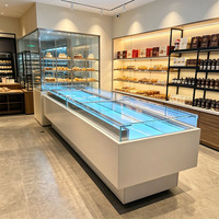 Vitrine Réfrigérée de Comptoir pour Pâtisseries, Éclairage LED sur Mesure, Écologique, pour Boulangerie, Prise Électrique