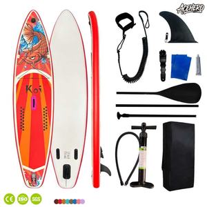 Planche de <span class=keywords><strong>paddle</strong></span> gonflable Drop Stitch préférée des clients, impression <span class=keywords><strong>Koi</strong></span>, pour adulte, système à 3 ailerons, écologique, directement de l'usine - Product Image 1