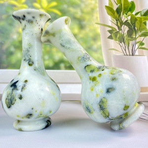 Kerajinan Ukiran Giok Hijau Alami Besar yang Diukir Tangan Gaya Fengshui Cina Dekorasi Maskot Suvenir Koleksi Hadiah Pajangan - Product Image 3