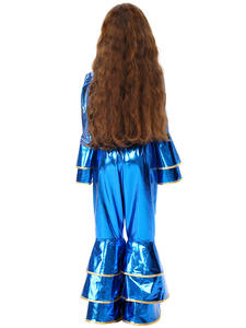 <span class=keywords><strong>Costume</strong></span> de combinaison <span class=keywords><strong>disco</strong></span> années 70 pour filles - Tenue à paillettes avec lunettes et accessoire de guitare pour Halloween, spectacle sur scène et soirée à thème - Product Image 4