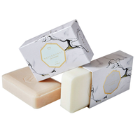 Boîte à savon en kraft blanche faite à la main, design personnalisé, avec impression UV, emballage liquide personnalisé pour savon en barre