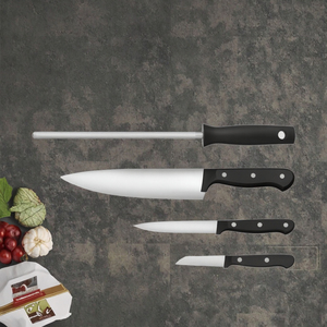 Five-piece Disposable 5Cr15 Stainless Steel Laser-patterned <b>Sharp</b> Kitchen <b>Knife</b> <b>Set</b> for Cooking Western Leather Sheath <b>Knives</b> - Product Image 2