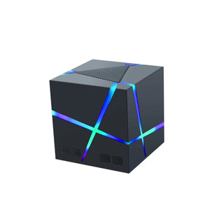 Cube Style Wireless <b>Bluetooth</b> <b>Speaker</b> With Colorful Lights Subwoofer Mini TF Card Slot Rechargeable Battery Portable Outdoor Use - Product Image 3