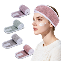 Super doux écologique charbon de bambou SPA bandeau lavable serviette tissu microfibre visage lavage du visage maquillage personnalisé Spa bandeau
