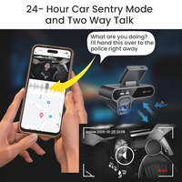 Caméra embarquée 4G 2K+1K Enregistreur vidéo avant et intérieur avec Wifi GPS Prise en charge de la surveillance à distance sur les téléphones mobiles DVR de voiture