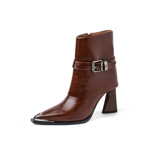 <span class=keywords><strong>Stivaletti</strong></span> da <span class=keywords><strong>Donna</strong></span> con Tacco Alto e Punta Metallica per Occasioni Quotidiane e Formali - Product Image 3