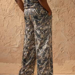 Pantalones Deportivos Anchos de Estilo Retro Y2K con Estampado de Camuflaje Lavado, Cordón Ajustable y Logotipo Personalizado para Hombre - Product Image 2