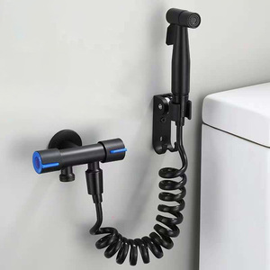 Fábrica al por mayor montado en la pared negro de <span class=keywords><strong>mano</strong></span> de acero inoxidable mujeres ducha rociador bidé Toliet Spray Shattaf Set - Product Image 1