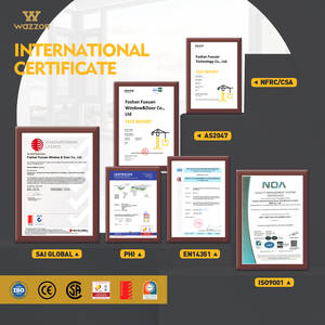 Wazzor <span class=keywords><strong>2026</strong></span> Nuove Porte d'Ingresso Personalizzate in Alluminio Massiccio con Pannelli Decorati e Serratura Intelligente con Riconoscimento Facciale, Impronta Digitale e Lettore di Tessere - Product Image 6