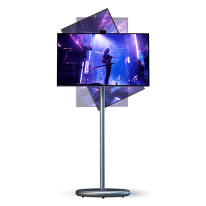 27-inch Màu xám <span class=keywords><strong>Android</strong></span> thông minh <span class=keywords><strong>TV</strong></span> di động <span class=keywords><strong>TV</strong></span> thông minh có thể sạc lại thông minh di động <span class=keywords><strong>TV</strong></span> màn hình cảm ứng televiseurs với đứng - Product Image 1