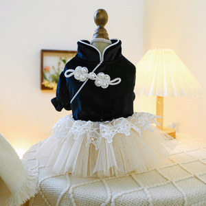 Ropa de poliéster ligera y protectora para mascotas, estilo informal, transpirable, de lujo, para bodas, primavera y verano, para perros pequeños, cachorros y gatos - Product Image 1