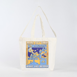 Sac fourre-tout en toile de <span class=keywords><strong>coton</strong></span> personnalisé avec logo en gros, sac en toile personnalisé, Tui <span class=keywords><strong>Deo</strong></span> Chéo Cho Wonam Gioi - Product Image 2