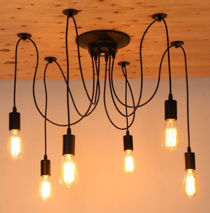 Nordic <strong>Spider</strong> Industrial <strong>Pendant</strong> Lamp E27 Loft Edison Retro Industrial Lamp Vintage Hanging Lamps Length 150cm <strong>Pendant</strong> <strong>Lights</strong> - Product Image 1