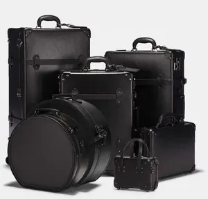 HIBO Royalty Ensembles de valises de voyage Ensembles de bagages à roulettes de luxe vintage pour hommes Global Traveling