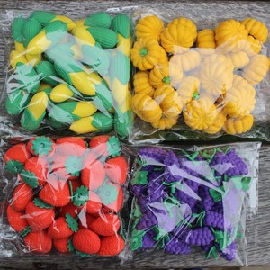 Trái cây, rau quả, dứa, ớt, đậu phộng, chuối, ngô hình bút chì tẩy Sản phẩm khuyến mãi 3D tẩy trái cây đặt hộp - Product Image 3