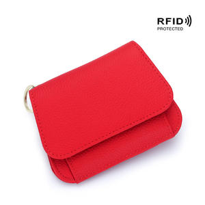 2025 Japanese Style Mini Rfid Slim Wallet Custom Logo Genuine Leather Women <strong>Coin</strong> <strong>Purse</strong> - Product Image 6