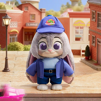 MINISO Zootopia 2 City Dwellers Blind Box Figurine en vinyle et peluche assortie, Ornement de bureau tendance et de collection