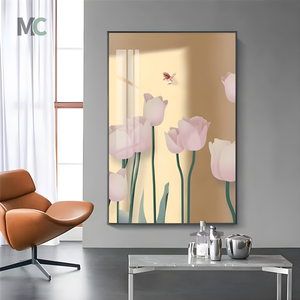 Moderno pop Estilo nórdico Margarita flores DIY restaurante pintura al óleo lienzo decoración pintura girasol tulipán flor pintura - Product Image 1