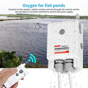 Free sample rf waterproof remote control switch 30A remote control for concrete pump Fish pond aerated garden irrigation