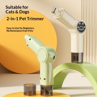 Tondeuse électrique et lime à ongles 2-en-1 durable en ABS pour animaux de compagnie, modèle PC2, accessoires pour chats et chiens