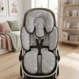 Coussin universel pour poussette bébé et enfant en bas âge avec support rembourré doux pour <span class=keywords><strong>la</strong></span> tête et le corps, compatible avec <span class=keywords><strong>la</strong></span> plupart des sièges auto, poussettes et landau - Product Image 3