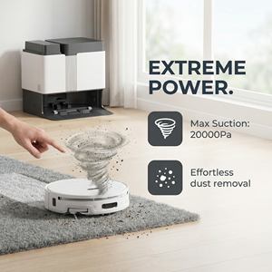 Aspiradora inalámbrica con una potencia de succión de 20000pa Pa para limpieza 3 en 1: barrido, fregado en húmedo y en seco, aspiradora robot de bajo ruido. - Product Image 4