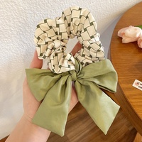 Bandeau cheveux rétro avec nœud vert, chouchou, accessoires pour cheveux printemps et été