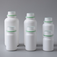 Botella de Plástico HDPE al por Mayor, Color Azul Opaco, Tapa Acanalada Blanca, Cuello Roscado, Contenedor para Líquidos Agrícolas