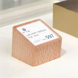 עץ שולחן כרטיס תצוגת מדף עץ בסיס בעל סימן מחיר תג מחזיקי מותאם אישית מחיר תג
