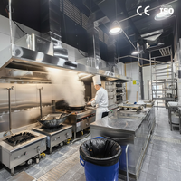 Système de hotte aspirante sur mesure en acier inoxydable pour cuisinières, idéal pour restaurants, hôtels et cuisines commerciales