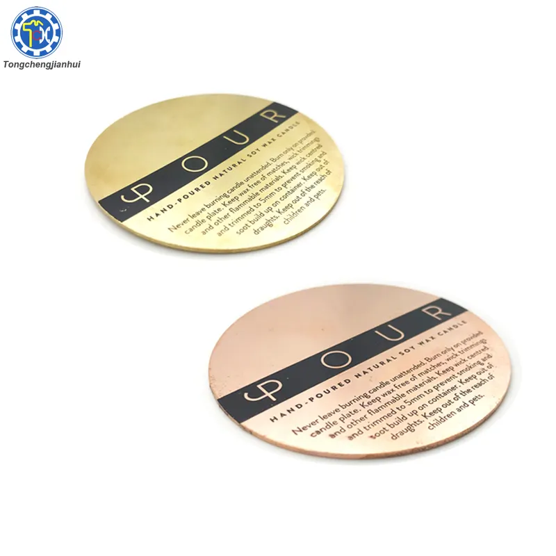 25 Years Factory Customized Antiqued Steel Round Disc Tags Bronze Tone Metal Stamping Blanks Label Rohs Certificated