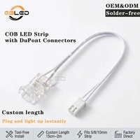 LED strip verlengkabel connector draadloos soldeerloos 5mm 8mm 10mm kale PCB COB kastverlichting plug-in clip connector op maat CE