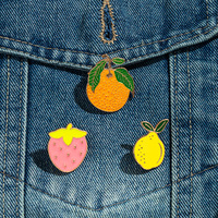 Nieuwe frisse zomerfruit serie broche van legering, decoratieve badge pin