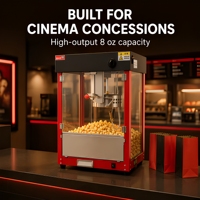 Machine à Popcorn au Caramel Industrielle Commerciale Fonctionnant au Gaz Modèle Prince HGP-6A à Haute Capacité de Production 8 oz
