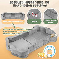 2025 Tragbares Outdoor-Reisebett für Kleinkinder Rechteckiges Schaumstoff-Bodenklappbett Sofa Plüschkissen Kinder-Sofabett