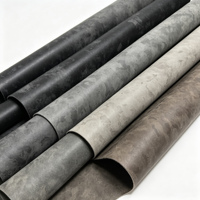 Rouleau de cuir synthétique en silicone à grain ciment pour meubles, canapés, intérieur de voiture, finition mate, imperméable, résistant à l'usure, fourniture sur mesure