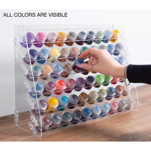 प्लाईडोलेक्स 60 छेद सिटाडेल पेंट अन्य दीवार माउंट पेंट रैक एक्रिलिक पेंट भंडारण आयोजक - Product Image 5