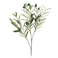 Vente en gros de plantes décoratives en plastique écologiques pour le Nouvel An, plantes en pot, faux arbres, branches d'olivier artificielles, feuilles vertes