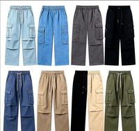 Pantalon cargo le plus vendu au monde en 2026 avec boutons, multiples poches, polyester coupe-vent durable, pantalon de sport d'extérieur