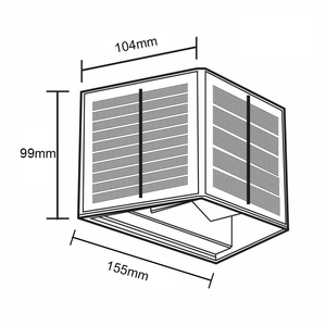 Lámpara Solar <span class=keywords><strong>de</strong></span> Exterior con Ángulo Ajustable, Estilo Nórdico, Ilumina hacia Arriba y hacia Abajo, con Sensor <span class=keywords><strong>de</strong></span> Luz Solar, Lámpara Negra para Jardín o Porche - Product Image 2