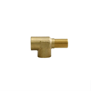 Conector en T de latón con rosca macho de 1/4 de pulgada para adaptador de manguera de aire - Product Image 1