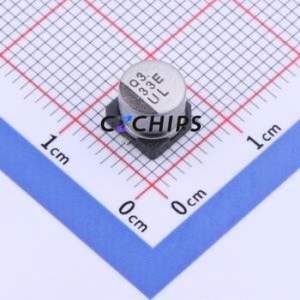 ตัวเก็บประจุอิเล็กโทรไลต์อะลูมิเนียมแบบ SMD รุ่น UUL1E330MCL1GS ขนาด D6.3xL5.8 มม. 33uF 20% 25V 48mA-120Hz - Product Image 1
