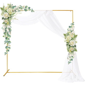 Support d'arche de <span class=keywords><strong>mariage</strong></span> en métal carré, montage sans outil, pour décoration d'événements, support de fleurs, vente en gros - Product Image 1