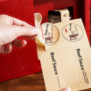 Custom Logo Red Kraft Paper Chili Beef Sauce <b>Gift</b> <b>Box</b> Wholesale - Product Image 3