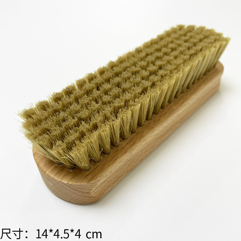 Beech wood bristle brush a-141 (wooden handle size 14*4.5cm)