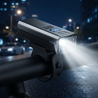 Worldcycle Q02 Smart Sensor Frontlicht Digitales LCD USB-Aufladbar IPX4 Wasserdicht 4 Modi für MTB Rennrad-Beleuchtung