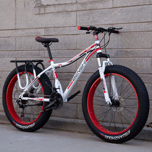 <span class=keywords><strong>Bicicleta</strong></span> de Montaña de <span class=keywords><strong>26</strong></span> Pulgadas con Neumáticos Gruesos 4.0, Frenos de <span class=keywords><strong>Disco</strong></span> y Portaequipajes Trasero, <span class=keywords><strong>Bicicleta</strong></span> Todoterreno para Nieve, Montaña y Desplazamientos Diarios - Product Image 5
