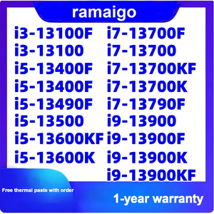 CPU I3 13100 13100F I5 13400F 13400 13600KF I7 13700F <span class=keywords><strong>13700K</strong></span> I9 13900KF - Product Image 1